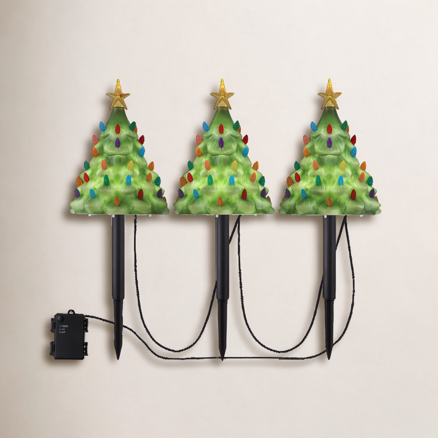 Nostalgic 9" Lit Pathway Tree Set