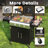  3-Burner 28" Propane Grill&Griddle with Folding Side Shelves and Cabinet, BBQ Grill for Outdoor