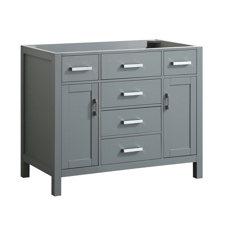 Petrel 42'' Single Bathroom Vanity Base Only, Gray