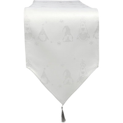 Christmas Metallic Gonk Tasselled Table Runner