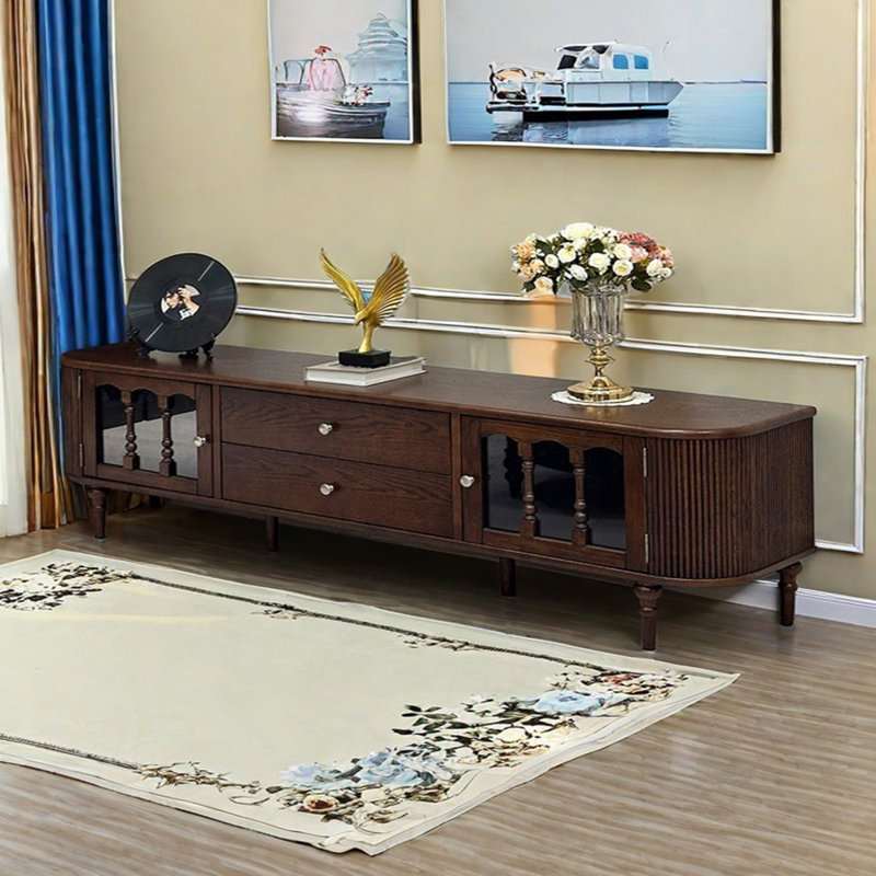Meuble télé rétro en bois massif Red Oak Arches, L 78,74 po