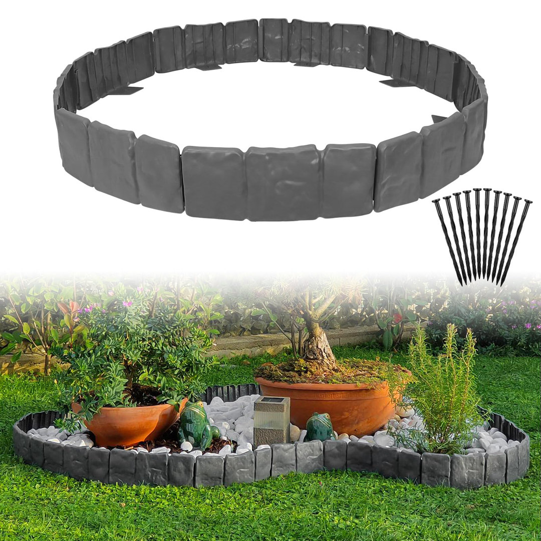 10cm H x 25cm W Polypropylene Lawn Edging