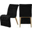 Chaise d'appoint rembourrée en velours capitonné Desroches-561642380