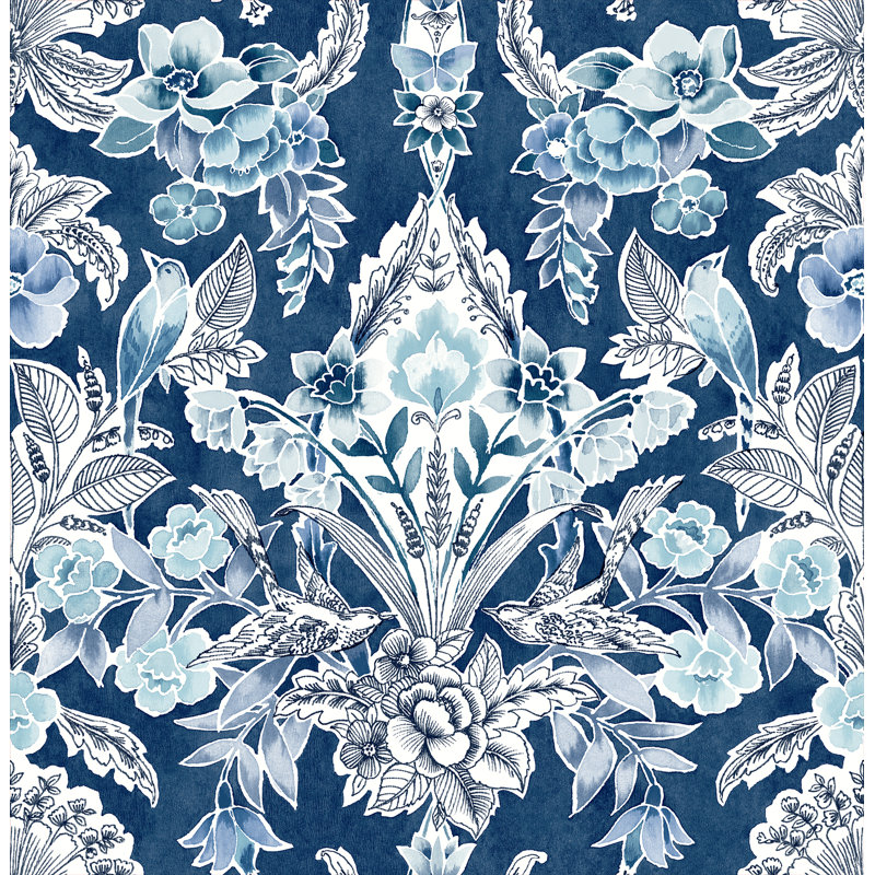 Rouleau de papier peint L 33 pi x l 20,5 po Jackson, Bleu