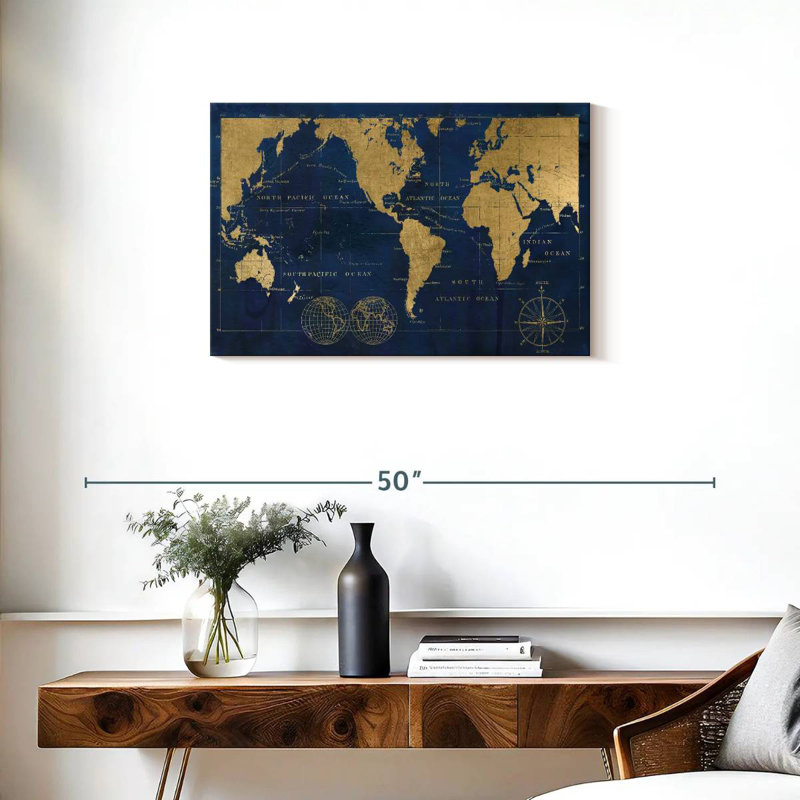 Carte du monde Aligo, H 20 po x l 30 po