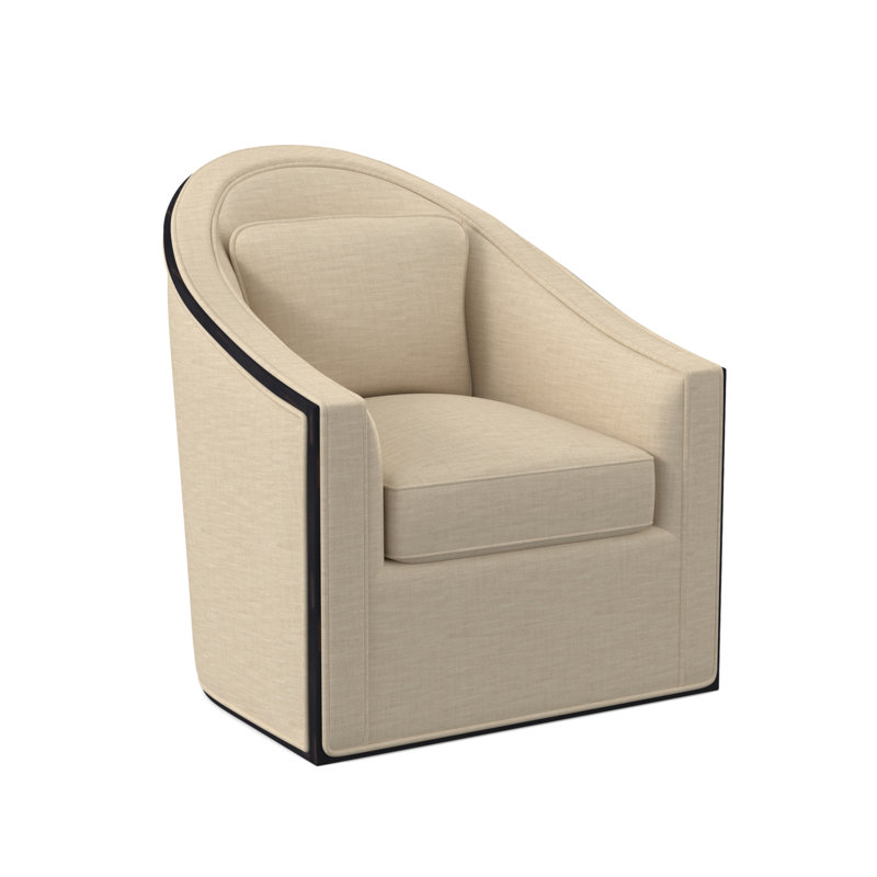 Fauteuil pivotant Academy, Ébène rétro, Lin UV-Rollo