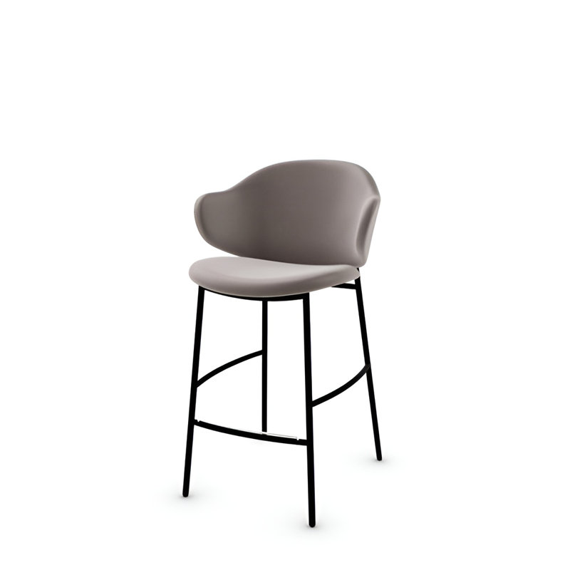 Tabouret Holly, Noir, Matt Black