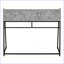 Bureaux, bureau d'ordinateur avec rangement, bureau moderne, L 47,25 po, stratifié gris et amp; Métal noir | Gris | Panneau de particules-84846150