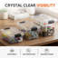 Superio 1,85 pte Mini bac de rangement transparent avec couvercle, boîte de rangement en plastique pour la maison-415959437-378085742
