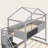 Twin over Full House Bunk Bed with Storage Staircase and Blackboard, Solid Wood Frame-2100132609