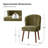Davia Mid-Century Modern Upholstered Dining Chair With Solid Wood Leg-1965733559