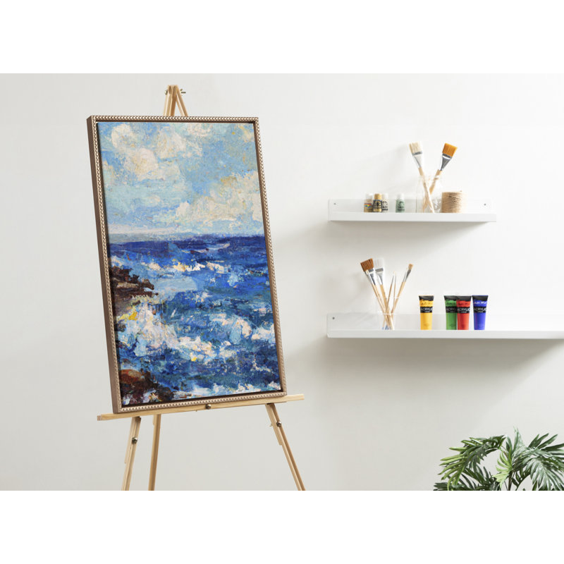 «Blank - Floater Frame», peinture sur toile, H 23 po x l 33 po, Or perlé