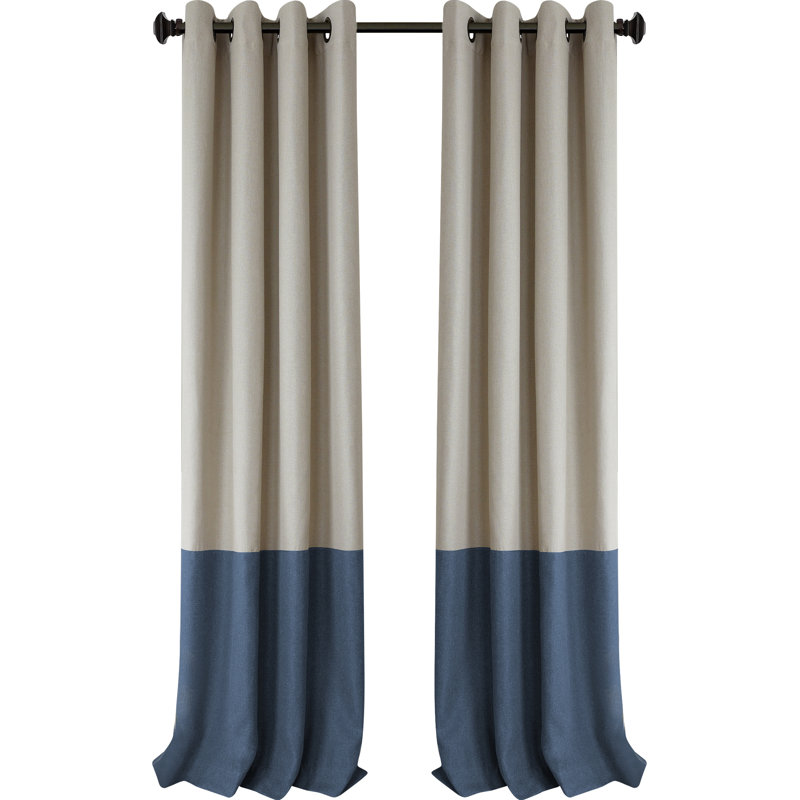 Vallejo Blackout Single Curtain Panel, Navy, 52"W x 84"L