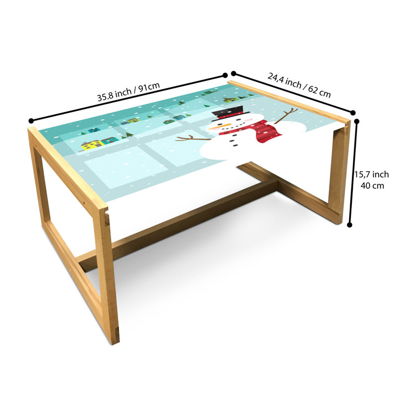 Jacqualynn Trestle Coffee Table, 40cm H x 91cm W x 62cm D