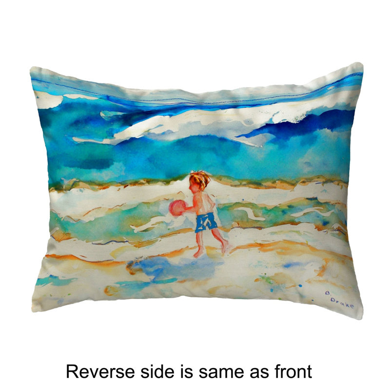 Coussin Boy and Ball, H 11 po x l 14 po x P 5 po