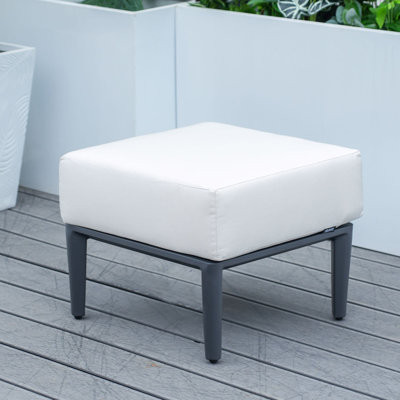 Repose-pieds d'extérieur en aluminium avec coussin