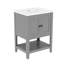 Meuble-lavabo moderne élégant de 24 po avec meuble-lavabo en céramique élégant et tablette ouverte-1103644624