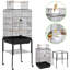 136cm Iron Play Top Floor Bird Cage with Wheels-1398678983