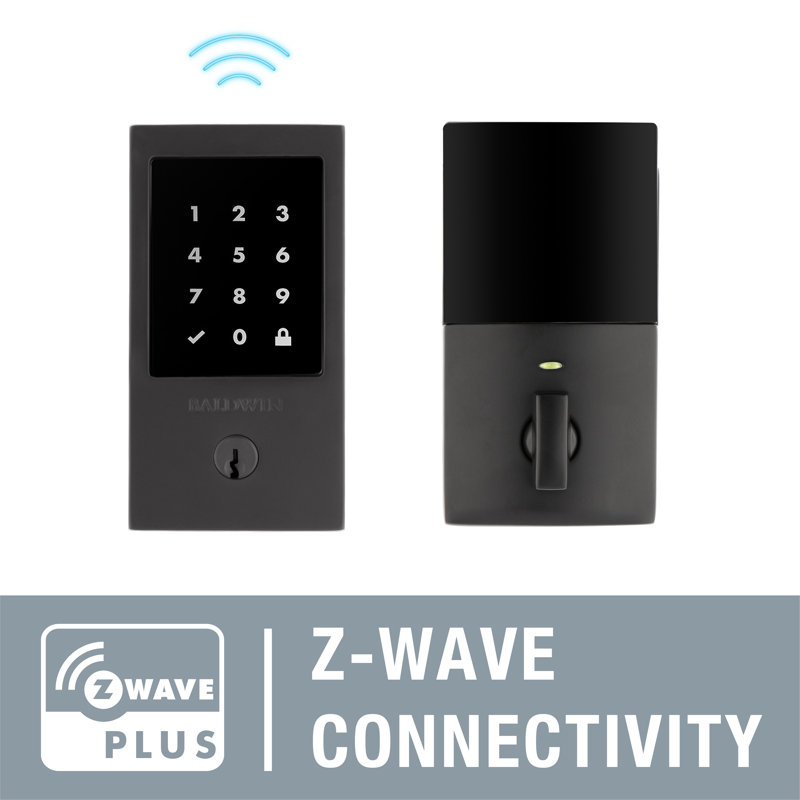 Single Cylinder Smart Deadbolt Z-Wave Technology, Satin Black