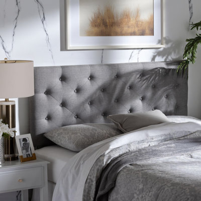 Alyse Upholstered Headboard is Adjustable in Height, Buttery Faux Leather, 54.25'' H X 55.49'' W