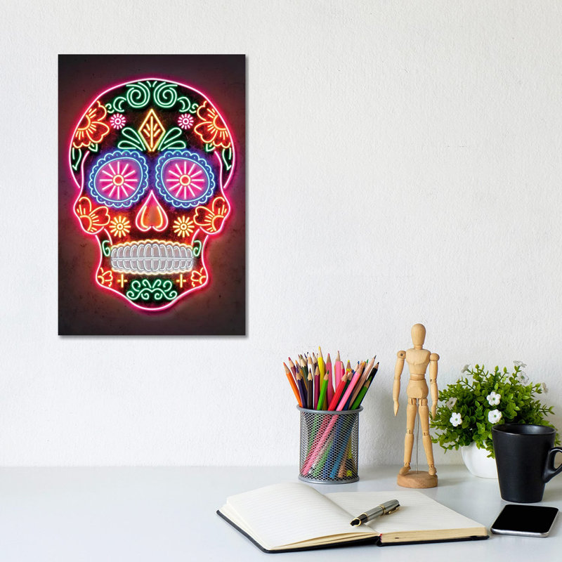 Day of the Dead 1 Piece Wrapped Canvas Wall Art, 20.32 cm H x 30.48 cm W