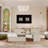 Modern Extendable Coffee Table With 4 Drawers & Storage Shelf, Centre Table For Living Room( 50"W to 70"W