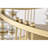 Randy 28 Inch Modern Matte Gold Clear Glass Ceiling Fan With Remote