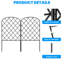 37.5'' H x 13'' W Black Metal Fencing