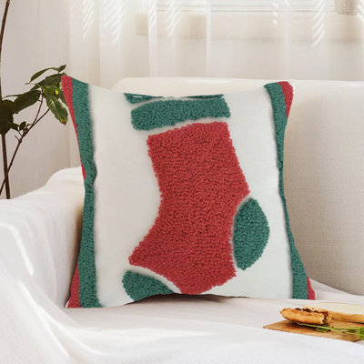 Christmas Pillow Cover Christmas Tree And Christmas Bells Pillow Cover About 18 X 18 Inches Suitable For Christmas Decoration Home Decoration