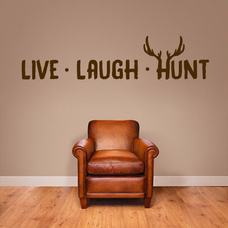 Décalcomanie murale chasse de rire live, Brun chocolat