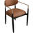 Eligah Vegan Leather Upholstered Dining Arm Chair-6766384-6766386