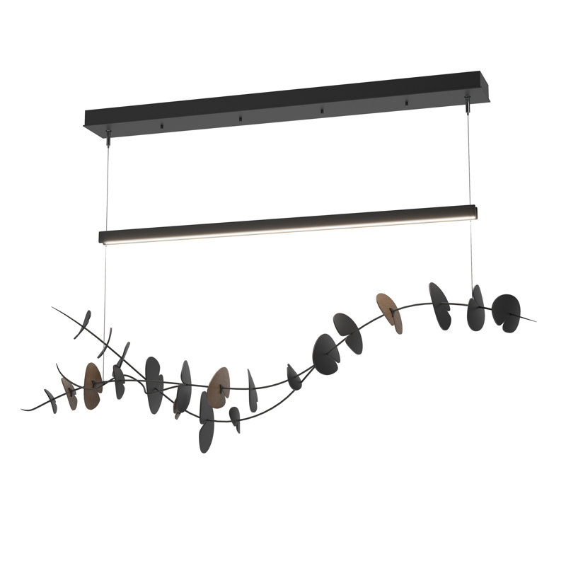 Luminaire suspendu 1 lumière Lily, Noir, Bronze