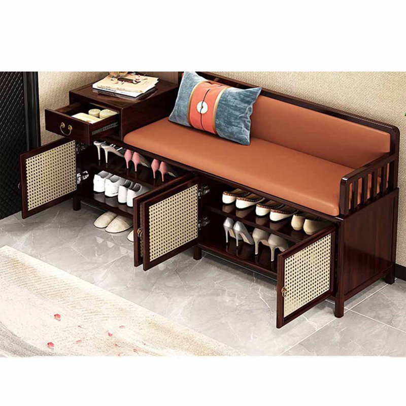 Finck, Orange/Brown, 27.56" H x 51.5" W x 13.78" D