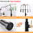 Automatic Smart Kitchen Faucet - Touchless With Motion Sensor, Hands Sink Faucet, Black + Gold, Contemporary Style, Ceramic Filler, Brass Construction Pull Out ,-1064737048