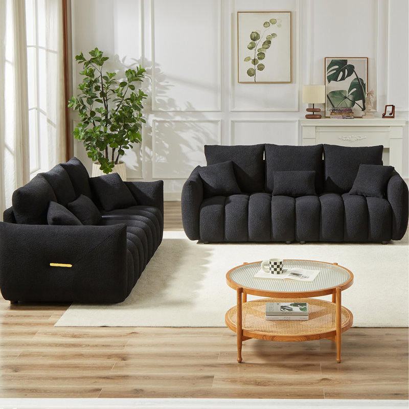 Soft 6 - Siège avec coussins, structure en eucalyptus, pour une lecture silencieuse à 3 places + détente à la maison