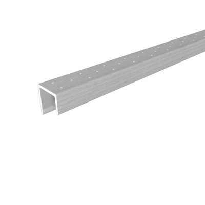 Alusions 1.63 in. x 1.5 in. x 8 ft. Roman Antique Composite Aluminum Perforated Starting Trim for 1 in. Board