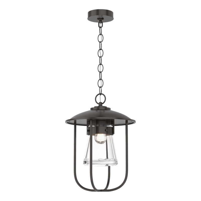 Luminaire suspendu d'extérieur 1 lumière Erlenmeyer, Bronze huilé bord de mer