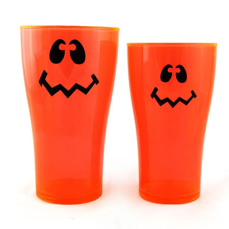 Tasse en polycarbonate Wacky Jack O'Lantern - orange néon - 2 tailles disponibles