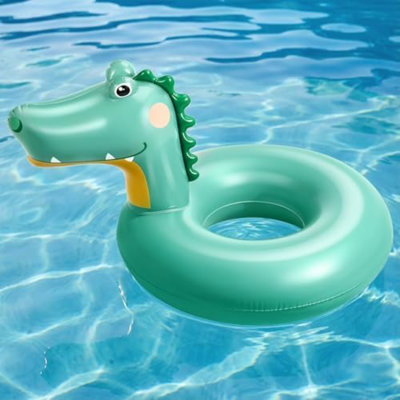 Inflatable Swimming Rings, Pool Floats Swim Tubes Rings Round Shape Cute Cartoon Design Beach Water Lounge Inflatable Raft Party Supplies For Kids