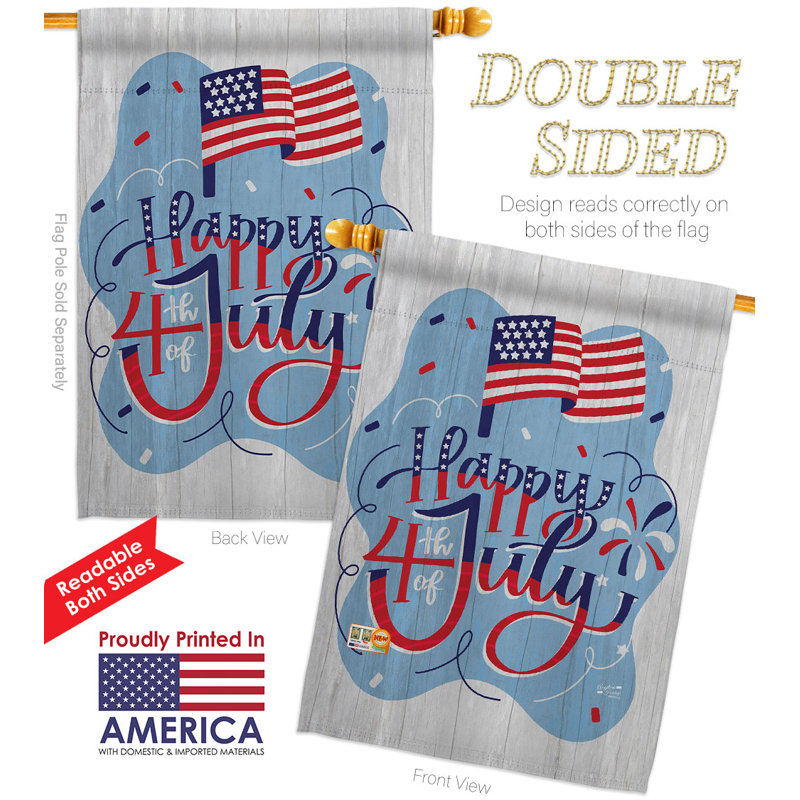 Drapeau de maison en polyester à 2 côtés 40 x 28 po