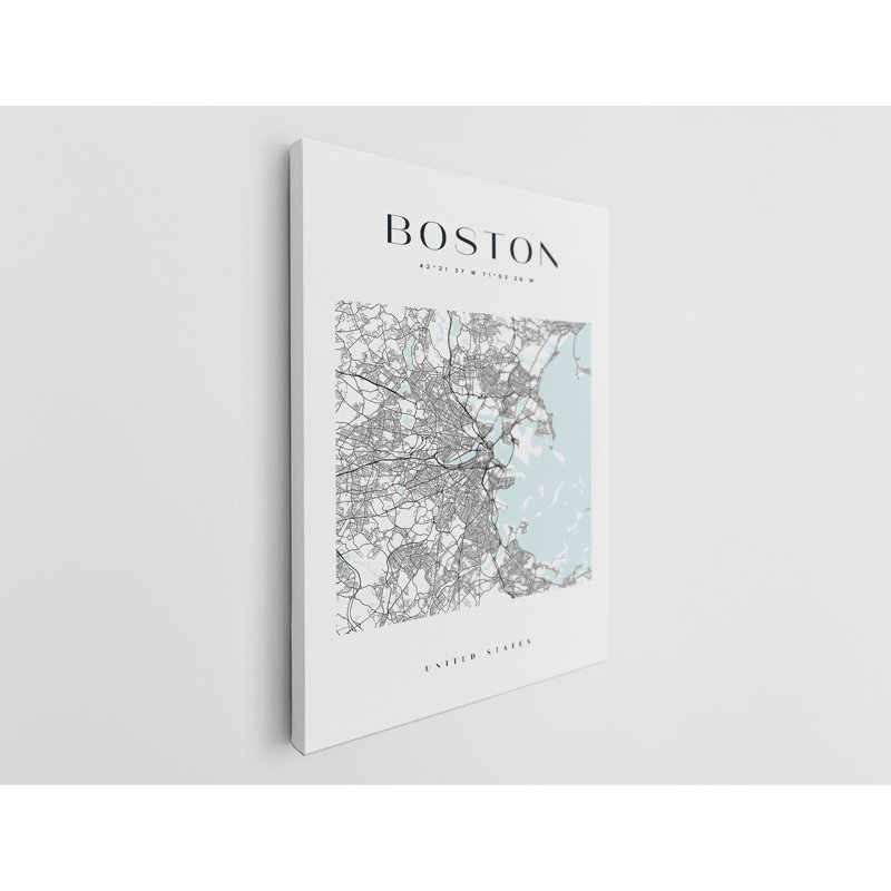 Impression sur toile Boston, États-Unis, H 24 po x l 16 po
