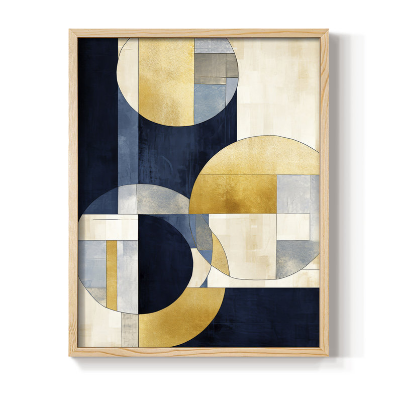 Série ABSTRACT DLIX, reproduction encadrée - bois massif, Naturel, H 21 po x l 17 po