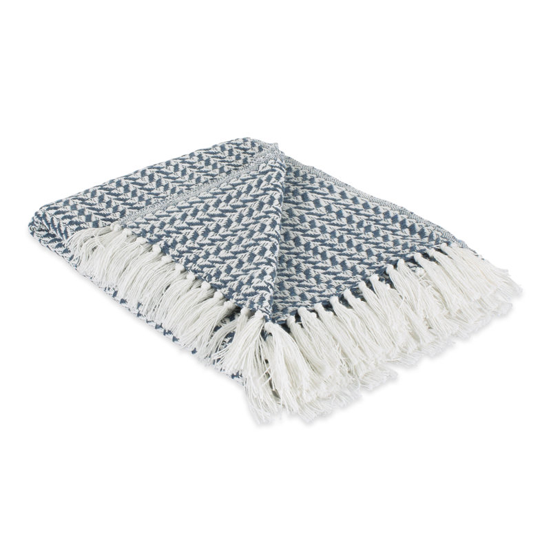 Jeté en coton Arrowhead, Bleu