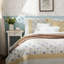 Courtepointe très grand / très grand, jaune, 6 pièces, tissu confortable, avec pièce de coussins à la mode en très grand, mélange, splendide-119105642-119105645