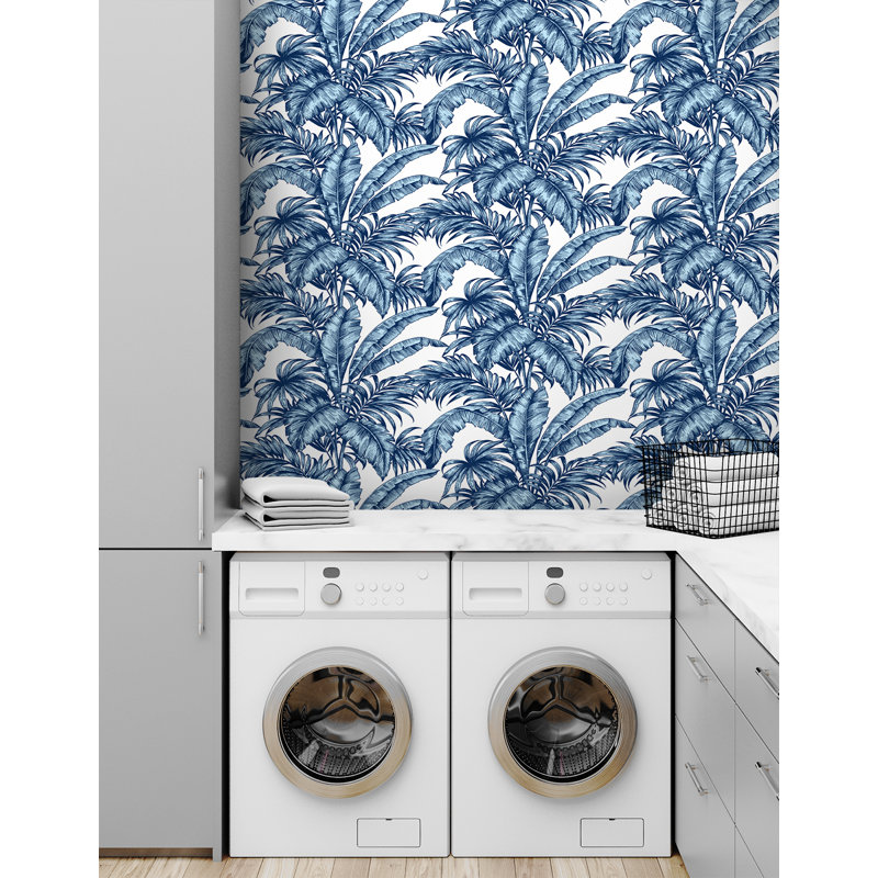 Papier peint non tissé Seabrook Designs Bevan, Bleu marine