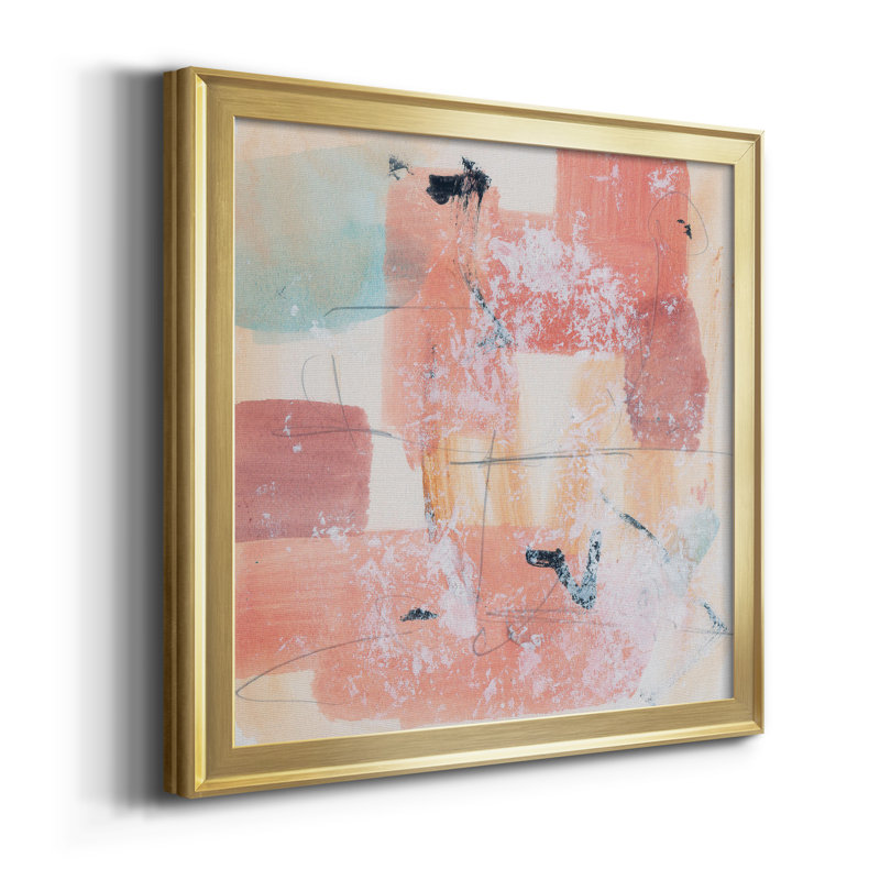 " Warm Underneath II ", Gold Framed Canvas, 34.5" H x 34.5" W x 1.5" D, No Mat