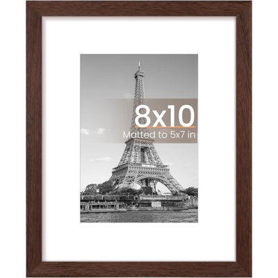 8X10 Picture Frame, Display Pictures 5X7 With Mat Or 8X10 Without Mat, Wall Hanging Photo Frame, 1 Pack