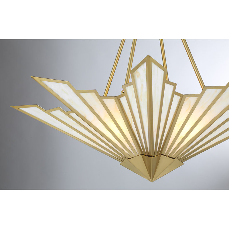 Rivage 4-Light Hubbs in Warm Brass, Brass