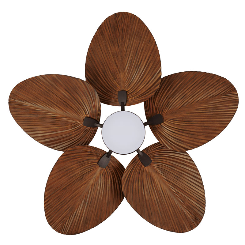 Bali 52in 5-Blades Indoor/Outdoor Ceiling Fan with Remote Control and Light, Bronze