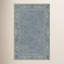 Leiden Floral Handmade Tufted Wool Blue Area Rug-374633626